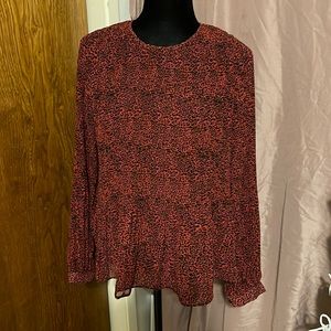 Zara trf collection long sleeve lined blouse,sz.S